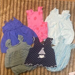 Assorted Baby Rompers in Various Colors